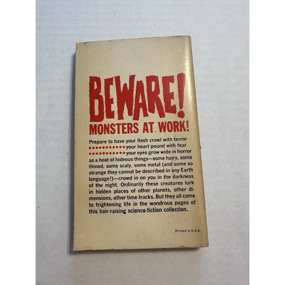 Science Fiction Monsters, A.E. Van Vogt pb/3rd print/1970/Paperback Library VTG - Picture 4 of 7